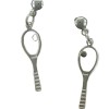 boucles d'oreilles pendantes raquette de tennis