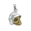 pendentif casque de pompier F1 bicolore