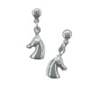 boucles d'oreilles têtes de cheval pendantes